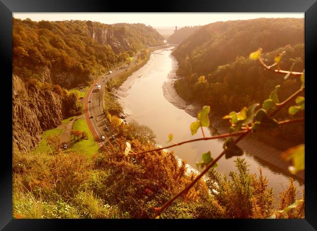 Avon Gorge and Portway. Framed Print by Heather Goodwin