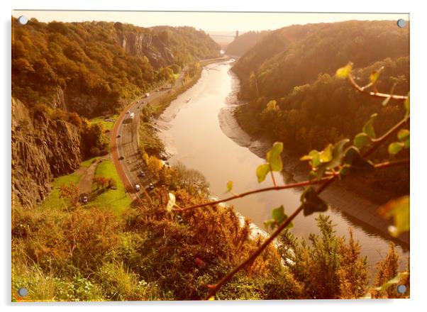 Avon Gorge and Portway. Acrylic by Heather Goodwin