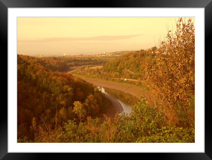 Looking Towards Avonmouth. Framed Mounted Print by Heather Goodwin