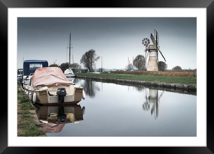 Thurne Staithe Framed Mounted Print by Stephen Mole