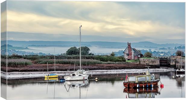Early morning on the Exe Canvas Print by Andy dean