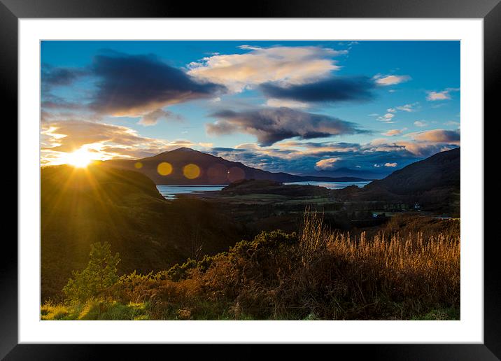 Loch Alsh sunset Framed Mounted Print by Kevin Ainslie