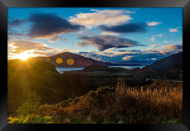 Loch Alsh sunset Framed Print by Kevin Ainslie