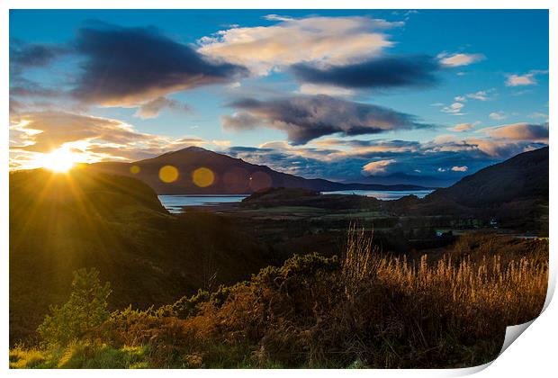 Loch Alsh sunset Print by Kevin Ainslie