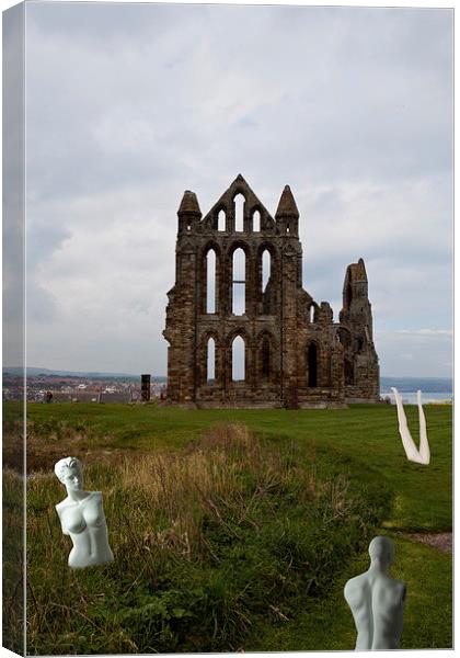 WHITBY ABBEY Canvas Print by David Pacey