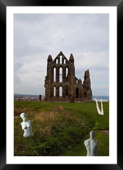 WHITBY ABBEY Framed Mounted Print by David Pacey
