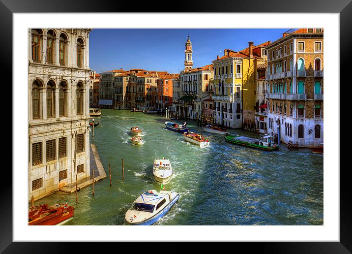 Looking North on the Grand Canal Framed Mounted Print by Tom Gomez