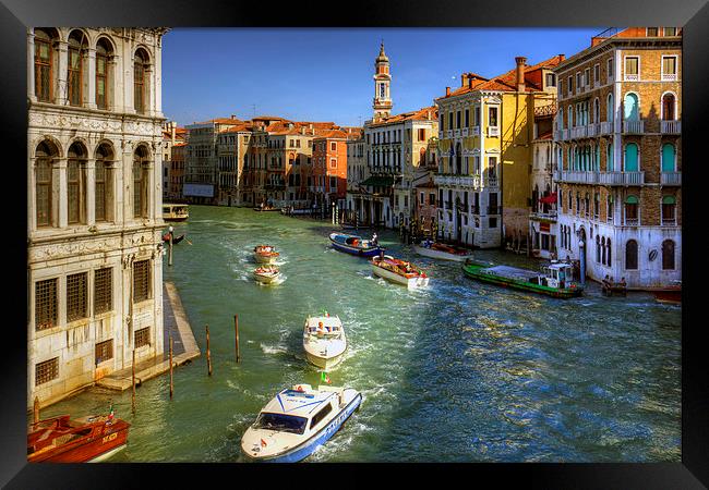Looking North on the Grand Canal Framed Print by Tom Gomez