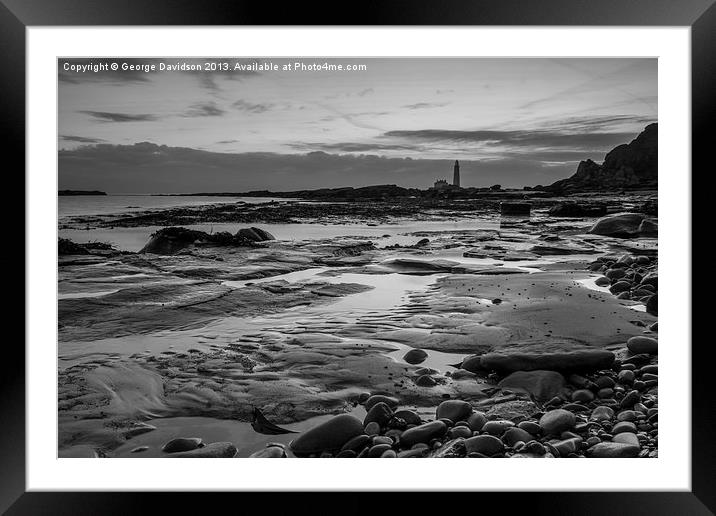 The TIdes Out - Mono Framed Mounted Print by George Davidson