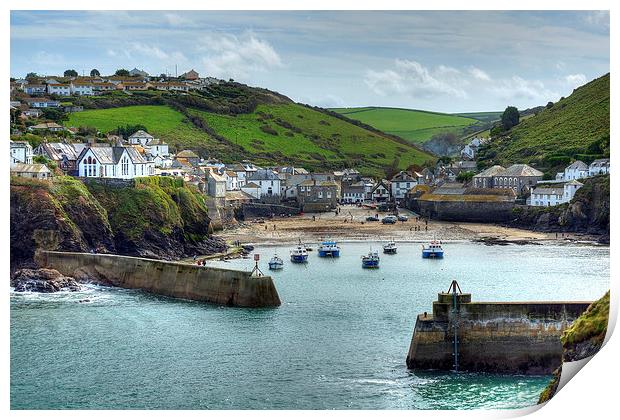 Port Isaac Harbour Print by David Wilkins