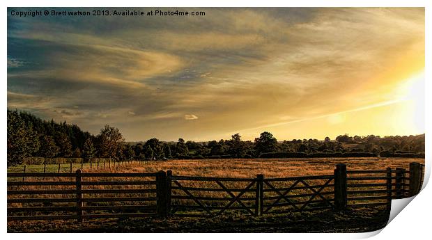 the farmland Print by Brett watson