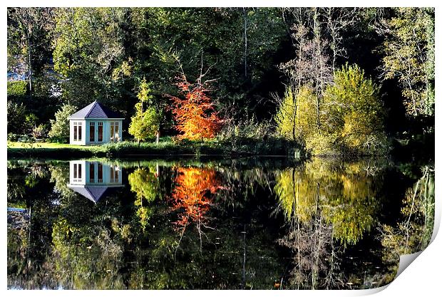 Autumnal Reflections Print by Gary Kenyon