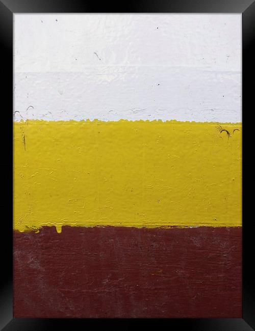 Yellow Drip Framed Print by Jennifer Henderson