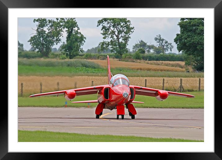 RAF Red arrows Gnat Framed Mounted Print by Rachel & Martin Pics