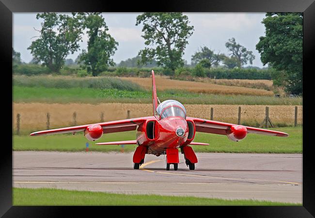 RAF Red arrows Gnat Framed Print by Rachel & Martin Pics
