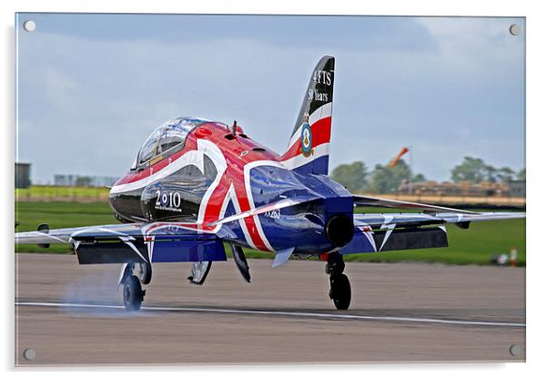 RAF Hawk smokey landing Acrylic by Rachel & Martin Pics