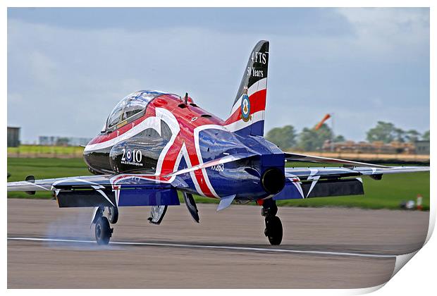 RAF Hawk smokey landing Print by Rachel & Martin Pics