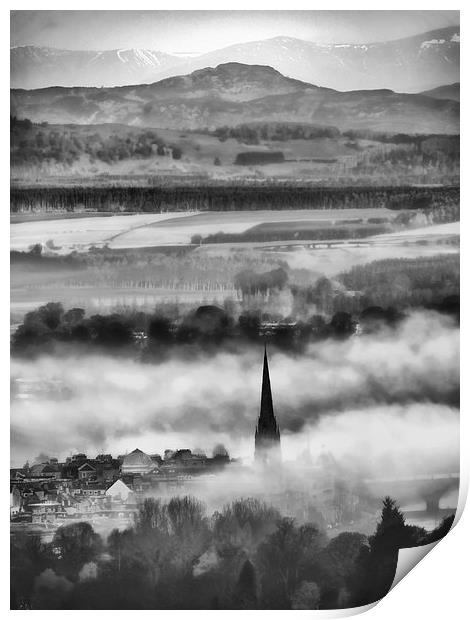Misty Perth Print by Fraser Hetherington