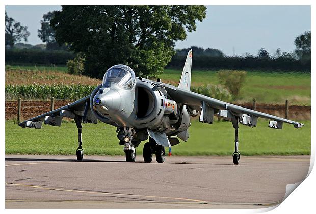RAF Harrier taxying Print by Rachel & Martin Pics