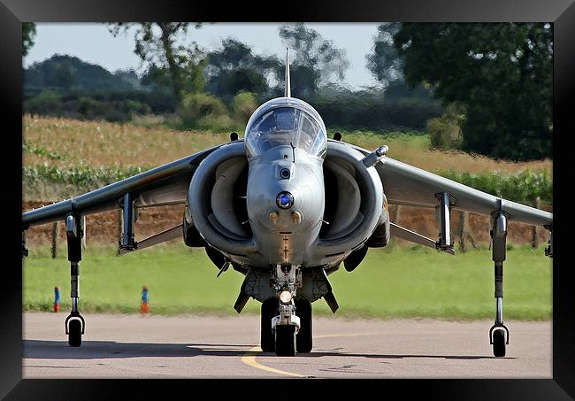 RAF Harrier head on Framed Print by Rachel & Martin Pics