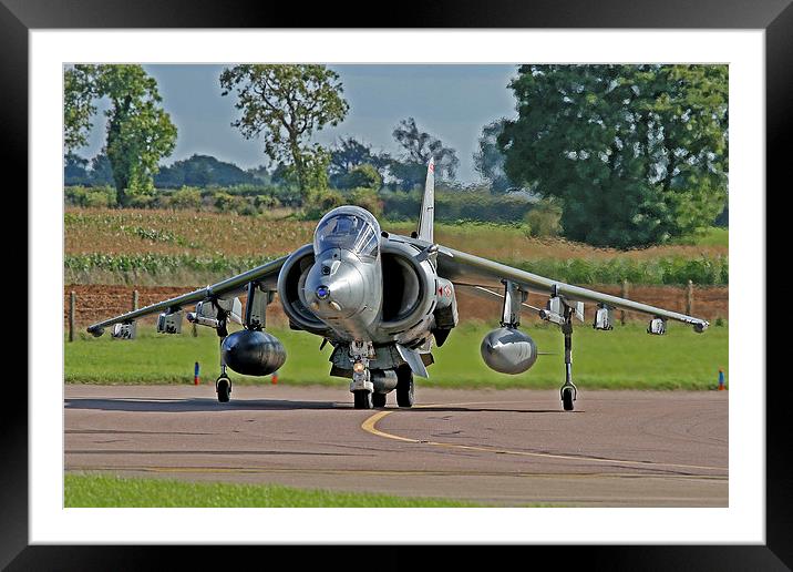 RAF Harrier Framed Mounted Print by Rachel & Martin Pics