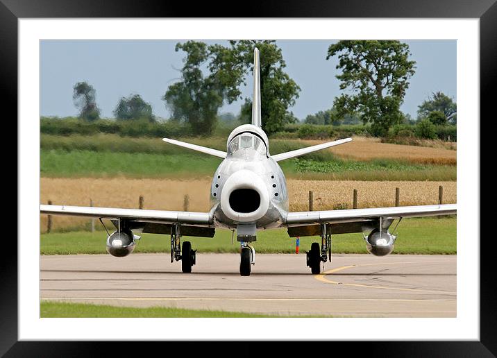 F-86 Sabre Head on Framed Mounted Print by Rachel & Martin Pics