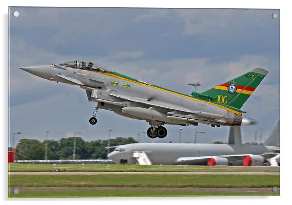 3 Sqaudron RAF Typhoon Landing Acrylic by Rachel & Martin Pics