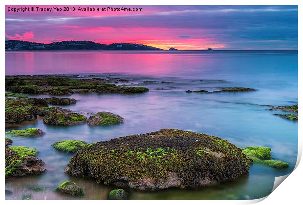 Sunrise over Torquay. Print by Tracey Yeo