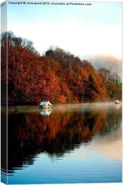 Misty Morning Looe Canvas Print by chris wood