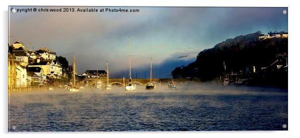 Looe Harbour Bridge Acrylic by chris wood