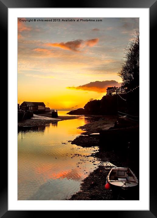 Looe Harbour near England Framed Mounted Print by chris wood