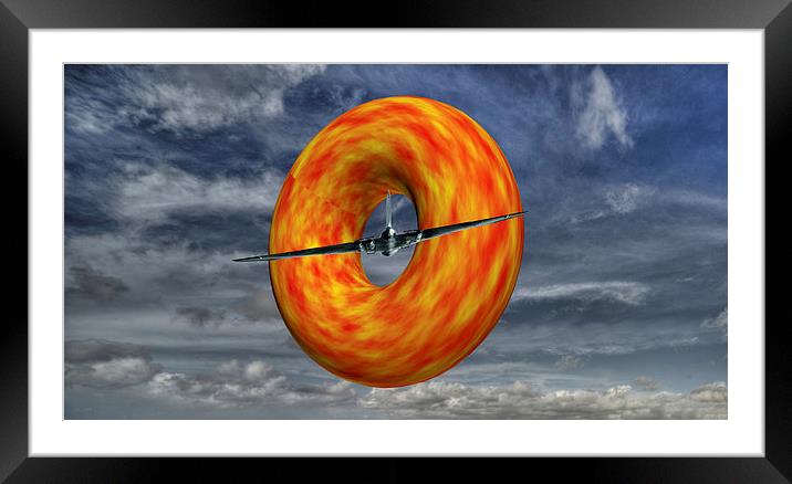 Slicing Donut Framed Mounted Print by Rob Hawkins