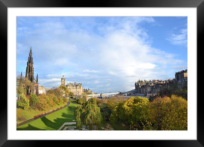 Edinburgh Skyline Framed Mounted Print by Shaun Cope