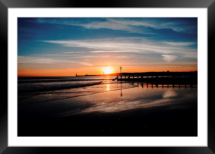 Sunrise at Aberdeen Beach Framed Mounted Print by Vicky Mitchell