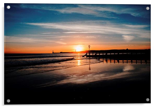 Sunrise at Aberdeen Beach Acrylic by Vicky Mitchell