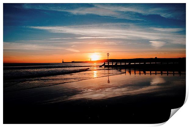 Sunrise at Aberdeen Beach Print by Vicky Mitchell