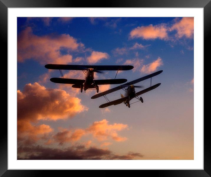 Hawker Nimrod Bi-planes Framed Mounted Print by Nigel Bangert