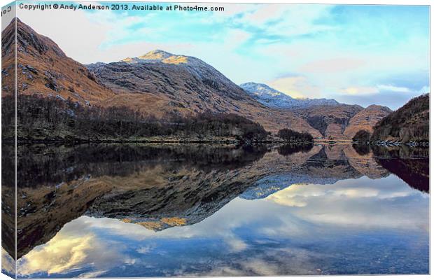 Scottish Highland Lochan Canvas Print by Andy Anderson