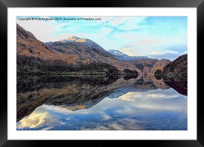 Scottish Highland Lochan Framed Mounted Print by Andy Anderson