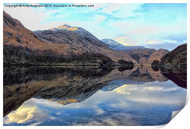 Scottish Highland Lochan Print by Andy Anderson