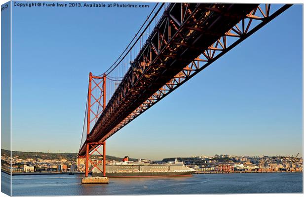 The 25th of April Bridge, Lisbon Canvas Print by Frank Irwin