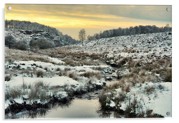 Winter In Derbyshire Acrylic by Gerald Robinson