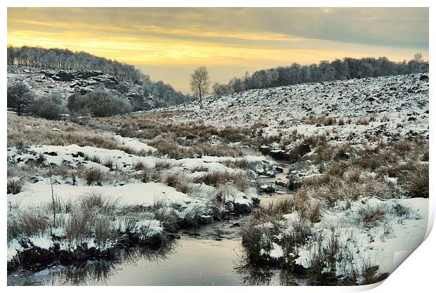 Winter In Derbyshire Print by Gerald Robinson