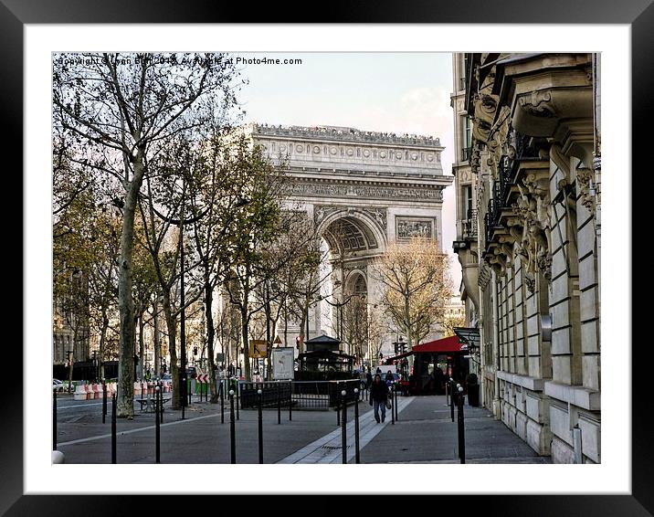 The Arc de Triomphe Paris Framed Mounted Print by Lynn Bolt