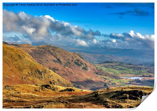 Langdale Valley Lake District Print by Trevor Kersley RIP