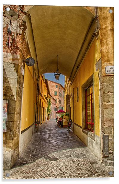 A Tuscan Street Acrylic by Alex Clark