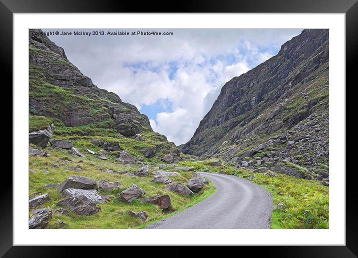 Road Through the Gap of Dunloe Framed Mounted Print by Jane McIlroy