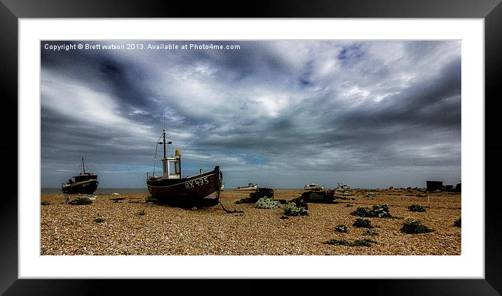the old fishing boat at dungeness Framed Mounted Print by Brett watson