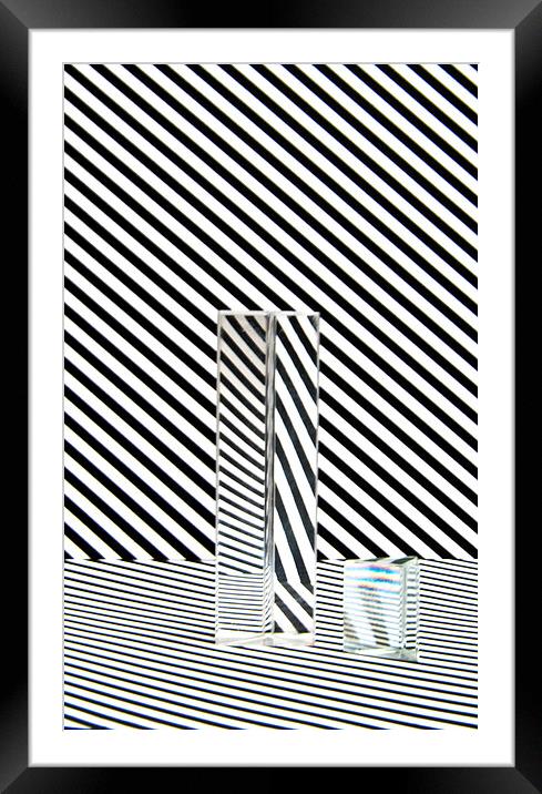 Prism Stripes 2 Framed Mounted Print by Steve Purnell