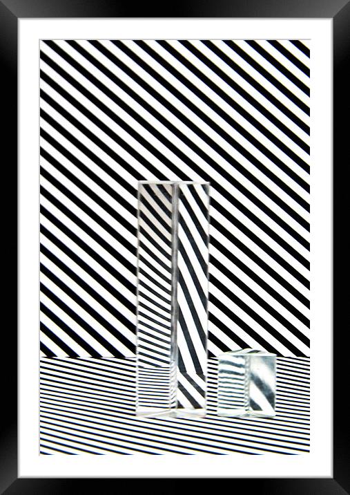 Prism Stripes 3 Framed Mounted Print by Steve Purnell